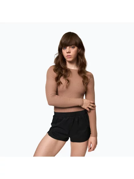 Body treningowe Girlfriend Collective Ava Scoop Back brownie brązowy