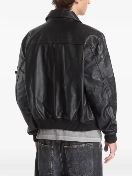 Geanta de piele Alpha Industries negru