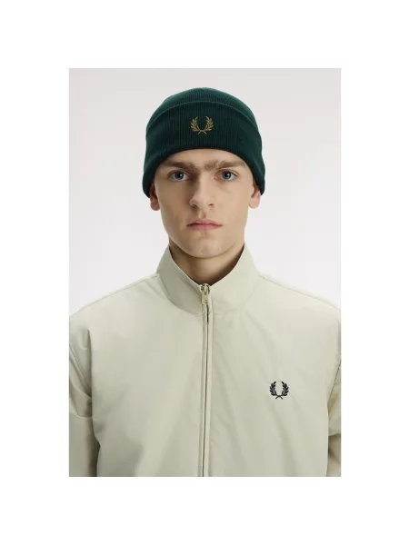 Gyapjú klasszikus sapka Fred Perry zöld