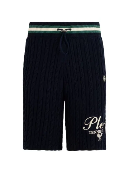 Șnur de strângere pantaloni scurți Philipp Plein tricotate albastru