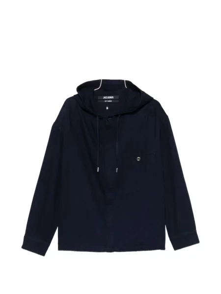 Cămașă Jacquemus cu glugă albastru