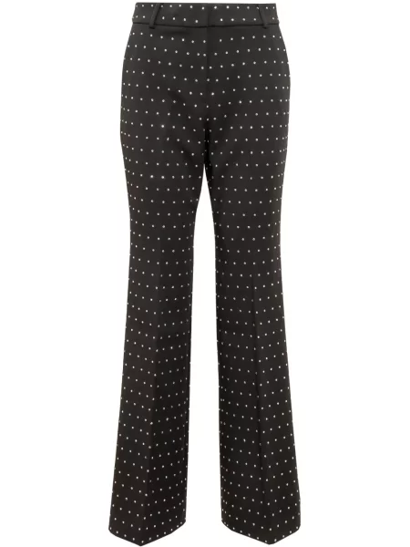 Spodnie Michael Michael Kors prążkowane czarne