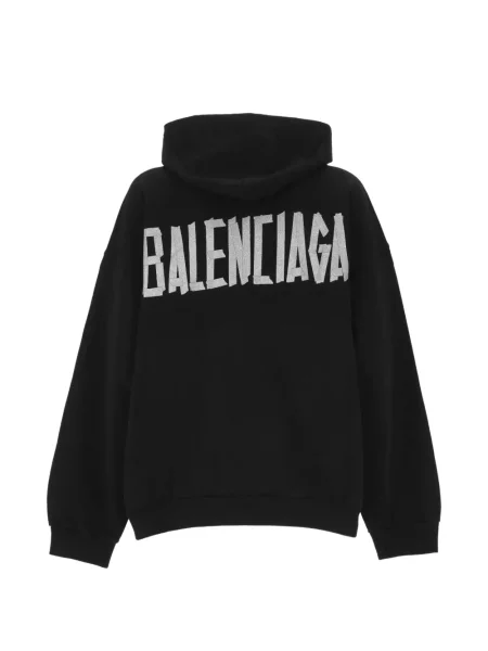 Hanorac cu glugă Balenciaga cu imagine negru