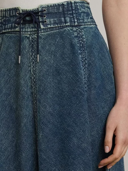 Джинсова спідниця Lauren Ralph Lauren midi розкльошена