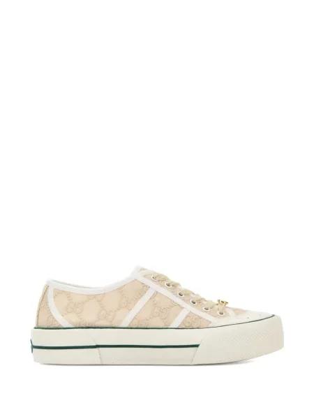 Sneakerși Gucci cu platformă din dantelă