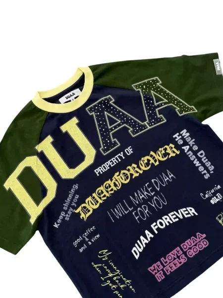 Tricou Duaa cu imagine albastru