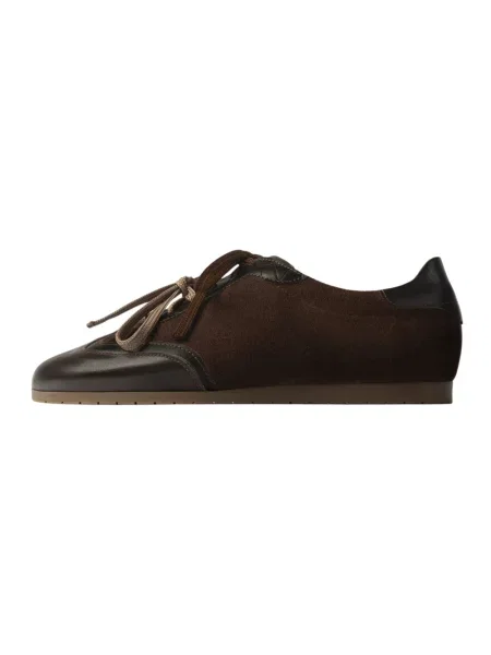 Sneakersy L37 skórzane brązowe