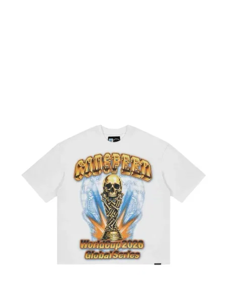 Tricou Godspeed cu imagine alb