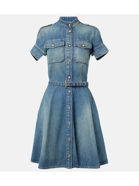 Sukienka jeansowa Alexander Mcqueen niebieska