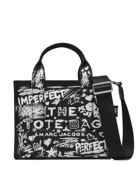 Geantă Marc Jacobs din canvas mini negru