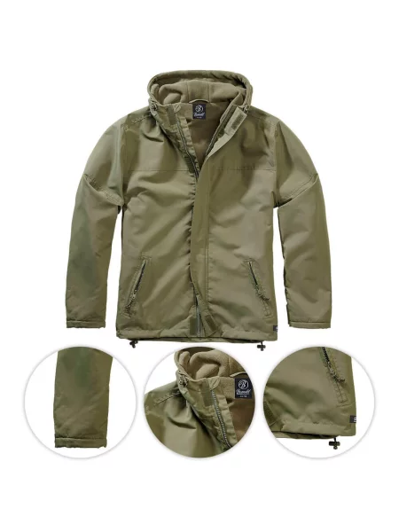 Kurtka turystyczna Brandit Frontzip Windbreaker Olive zielona