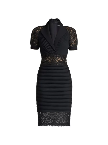 Rochie midi Tadashi Shoji din dantelă negru