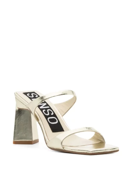 Papuci tip mules Senso din piele auriu