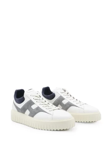Sneakerși Hogan cu dungi cu autograf alb