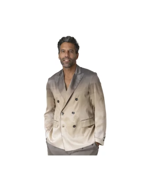 Wielobarwność marynarka Pierre Louis Mascia w kwiatki beżowa