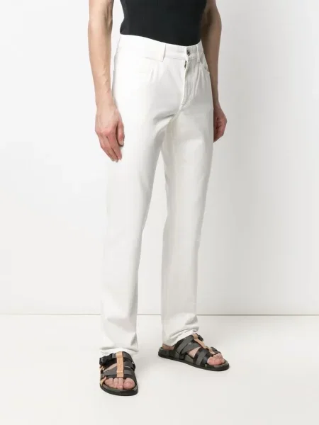 Blugi drepți Ferragamo alb
