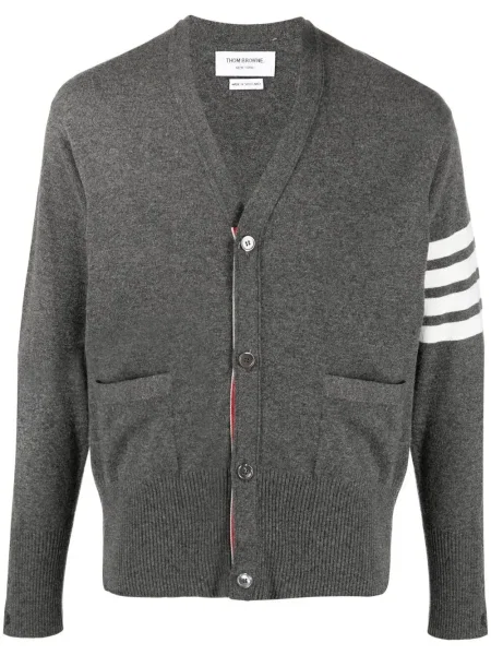 Cardigan Thom Browne cu dungi gri