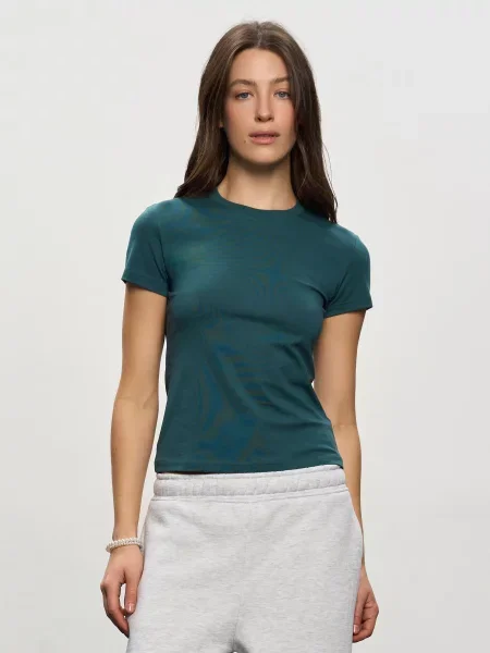 Футболка Роза синьо-зелений зелена