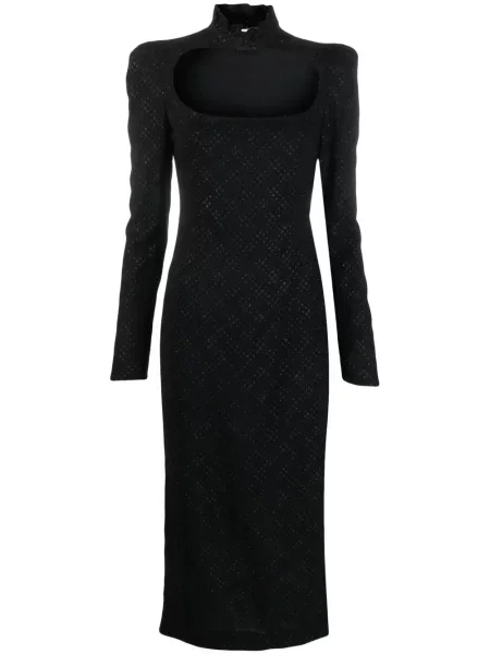 Rochie midi Philosophy Di Lorenzo Serafini până la genunchi de costum negru