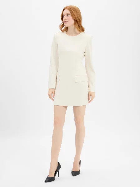 Armani Exchange Sukienka shift Kobiety jednolity 36 biały