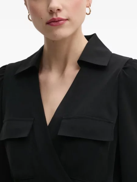 Rochie maxi Dkny lungă de costum negru