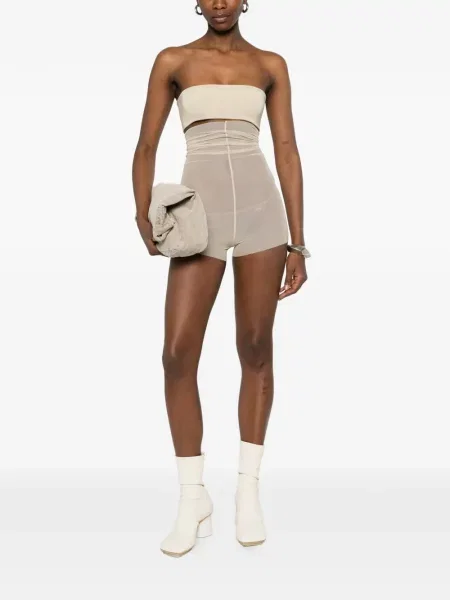 Pantaloni scurți Rick Owens cu talie înaltă stretch