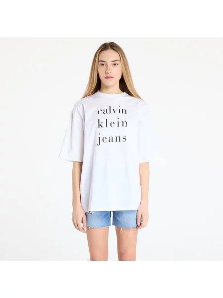 Tricou Calvin Klein Jeans Short Sleeve Logo Tee White XS alb