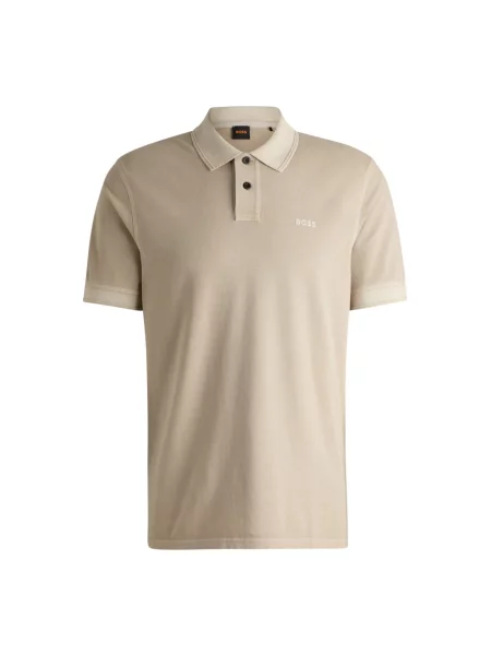 Koszulka polo o kroju regular fit z czystej bawełny model PRIME' Boss Orange beżowa
