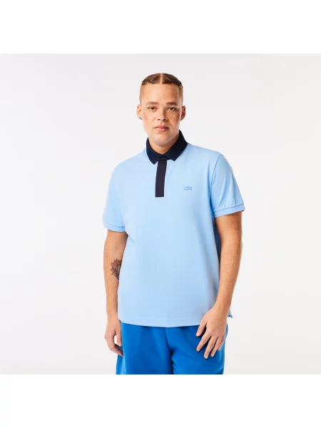 Поло Lacoste голубое