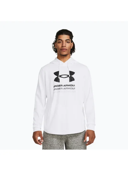 Froté mikina s kapucňou Under Armour s kapucňou biela