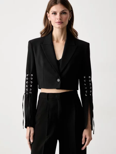 Pinko sacou pentru femei cu lână negru