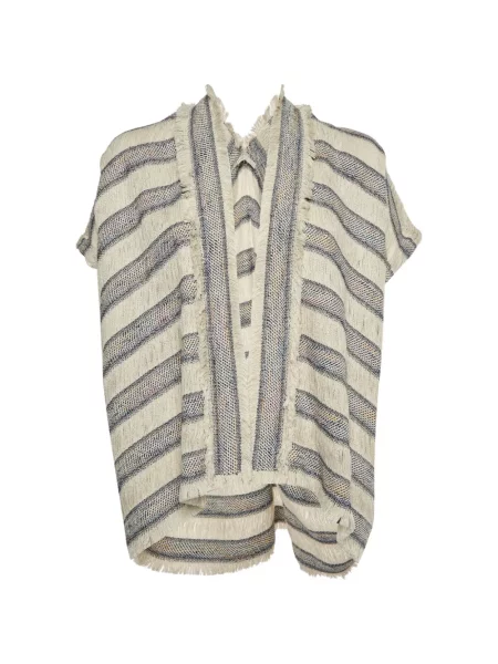 Poncho Maje cu dungi din jacard