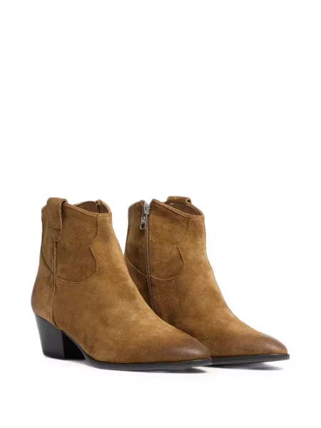 Botine Ash din piele de căprioară maro