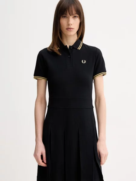 Fred Perry rochie din mini evazați negru