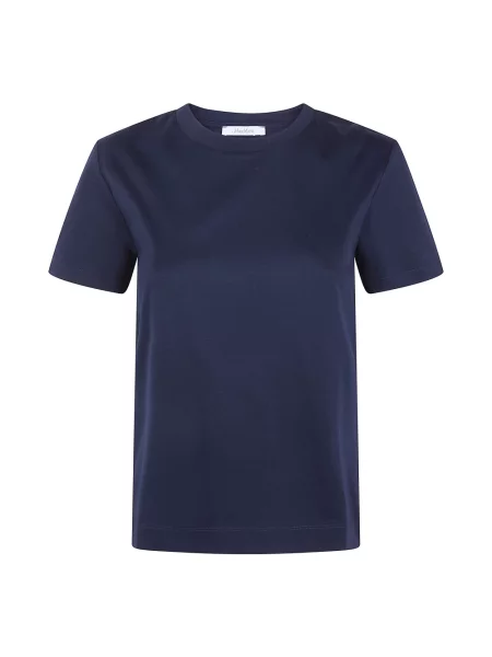 Koszulka Max Mara z logo niebieska