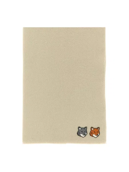 Szal Maison Kitsune wełniana beżowa