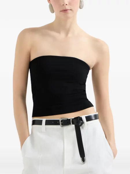 Top Brunello Cucinelli din jerseu negru