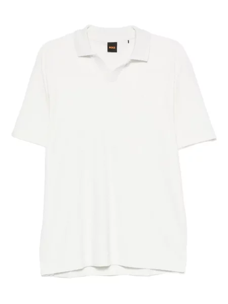 Polo Boss scurt alb