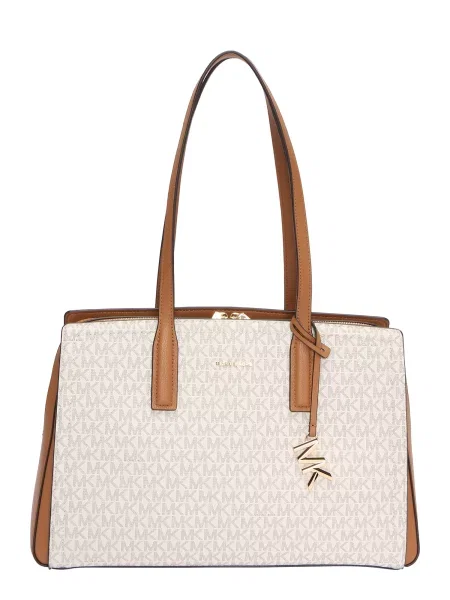 MICHAEL Michael Kors Geantă de umăr maro / gri / lână alb