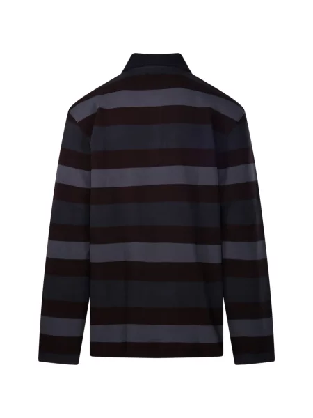 Pulover Off-white cu broderie cu dungi alb