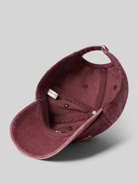 Czapka z daszkiem z czystej bawełny ekologicznej model WINSTON WASHED' Selected Homme bordowa