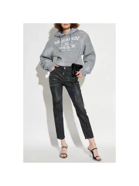 Jeansy dziecięce Dsquared2 czarne