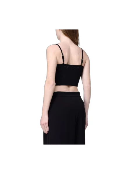 Krótki top Armani Exchange z dżerseju czarny