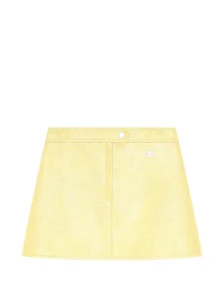 Fusta mini Courreges galben