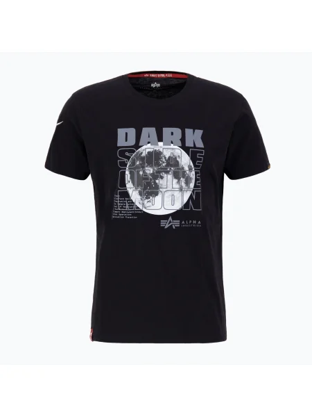Tricou pentru bărbați Alpha Industries Dark Side / reflectorizant negru