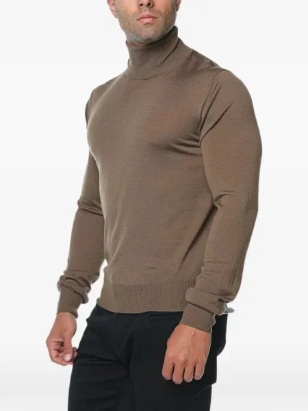 Pulover Emporio Armani de lână maro