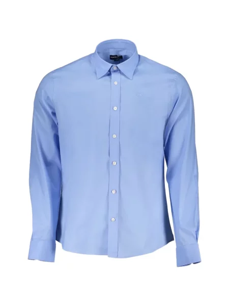 Cămașă North Sails cu broderie din poplin albastru