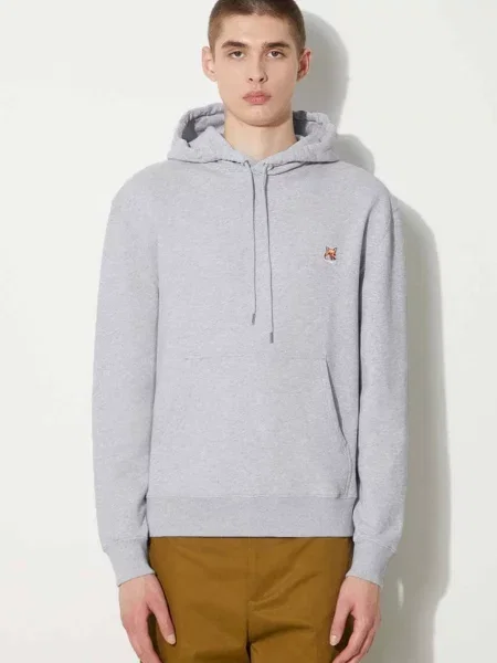 Μπλούζα Maison Kitsuné Fox Head Patch Regular Hoodie με κουκούλα μπλε