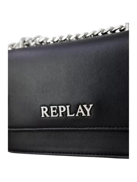 REPLAY Torba preko ramena / bijela crna