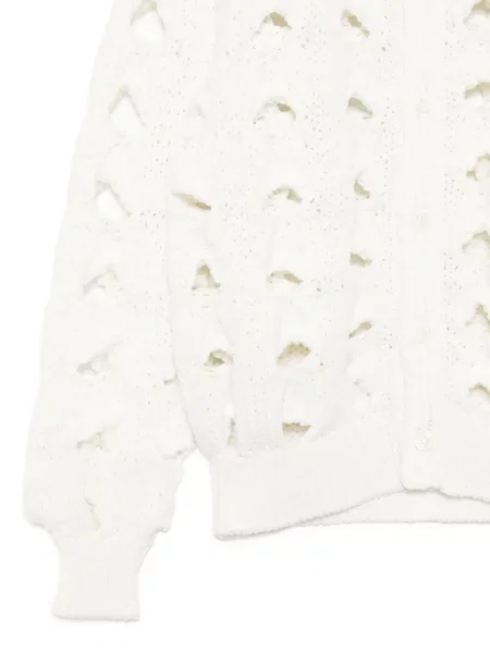 Cardigan Comme Des Garçons tricotate chunky alb